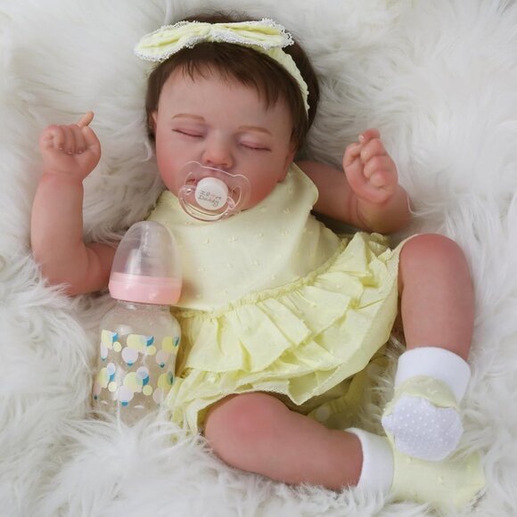 🆕20Inch Full Cloth Body With Vinyl Limbs Cute Baby Doll Girl Realistic Doll - Picture 6 of 10